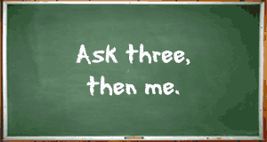 Ask three sign